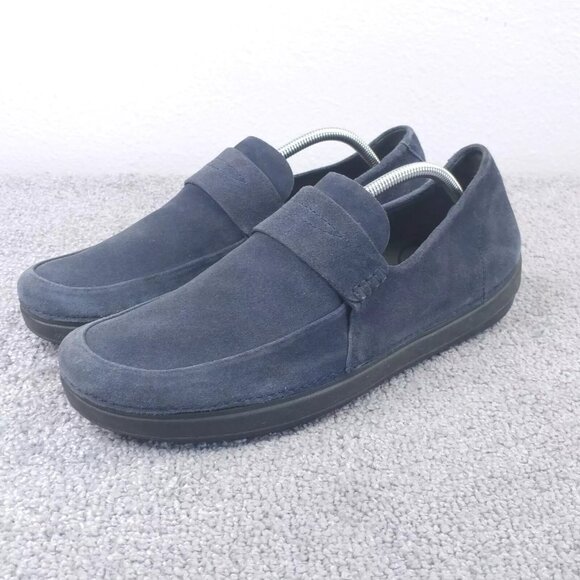Fitflop Loafers Mens Size 11 Shoes Blue Suede Comfort Casual Slip On Low Top - Picture 1 of 10